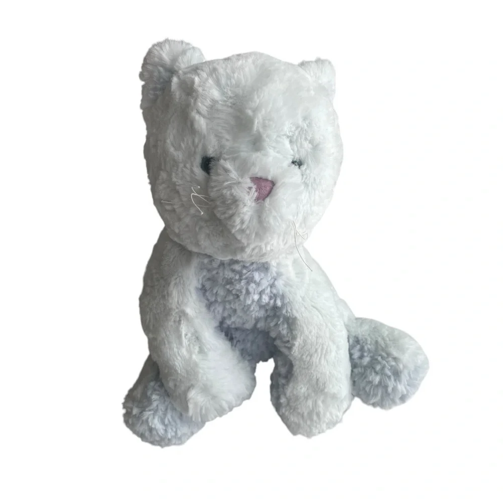 Gund Cozys Cat 11” Plush White Kitten Kitty Floppy Soft Lovey Doll 6058951 Blue